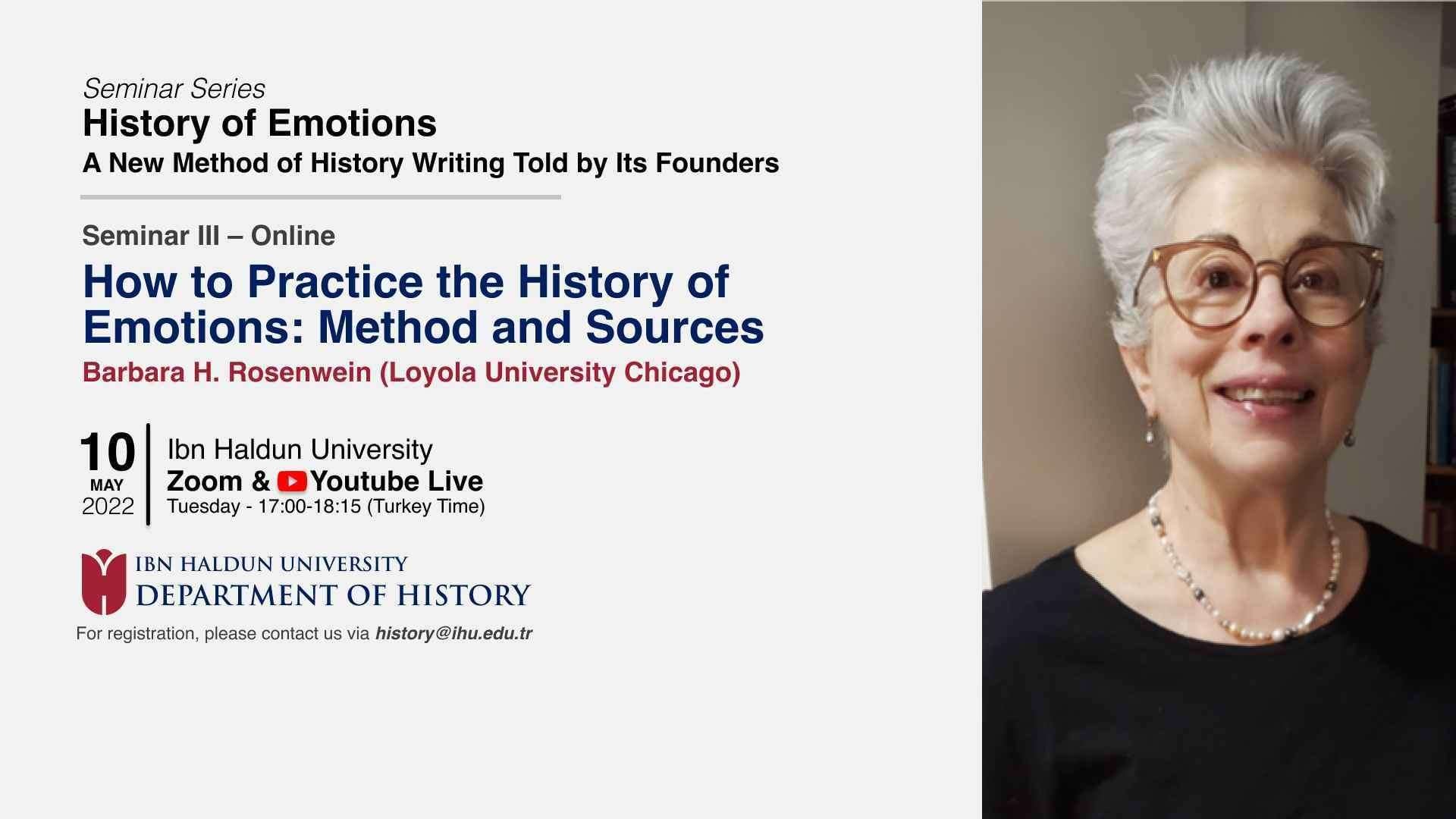 'History of Emotions' Seminar Series - (3) How to Practice the History of Emotions: Method and Sources