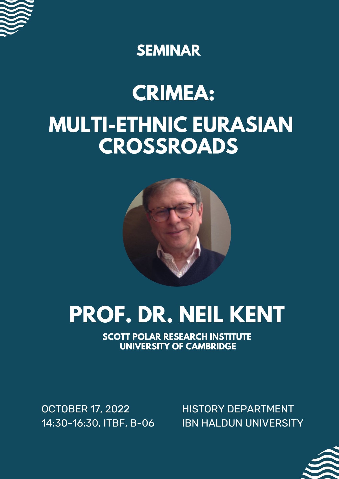 'Crimea: A Multi-ethnic Eurasian Crossroads' Seminar with Prof. Neil Kent